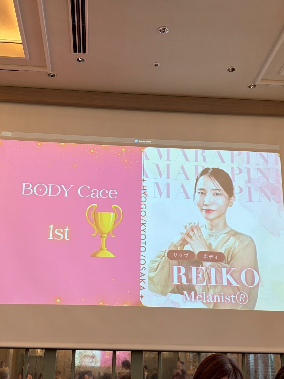 表彰スクリーン